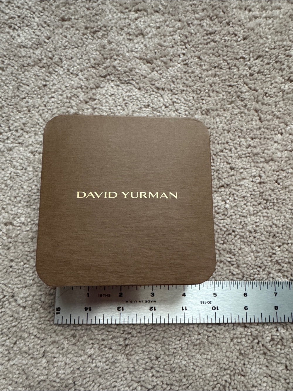 David Yurman Brown Box with Gold Logo